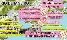 Sekskaart van Rio de Janeiro met scènes van tieners en prostituees